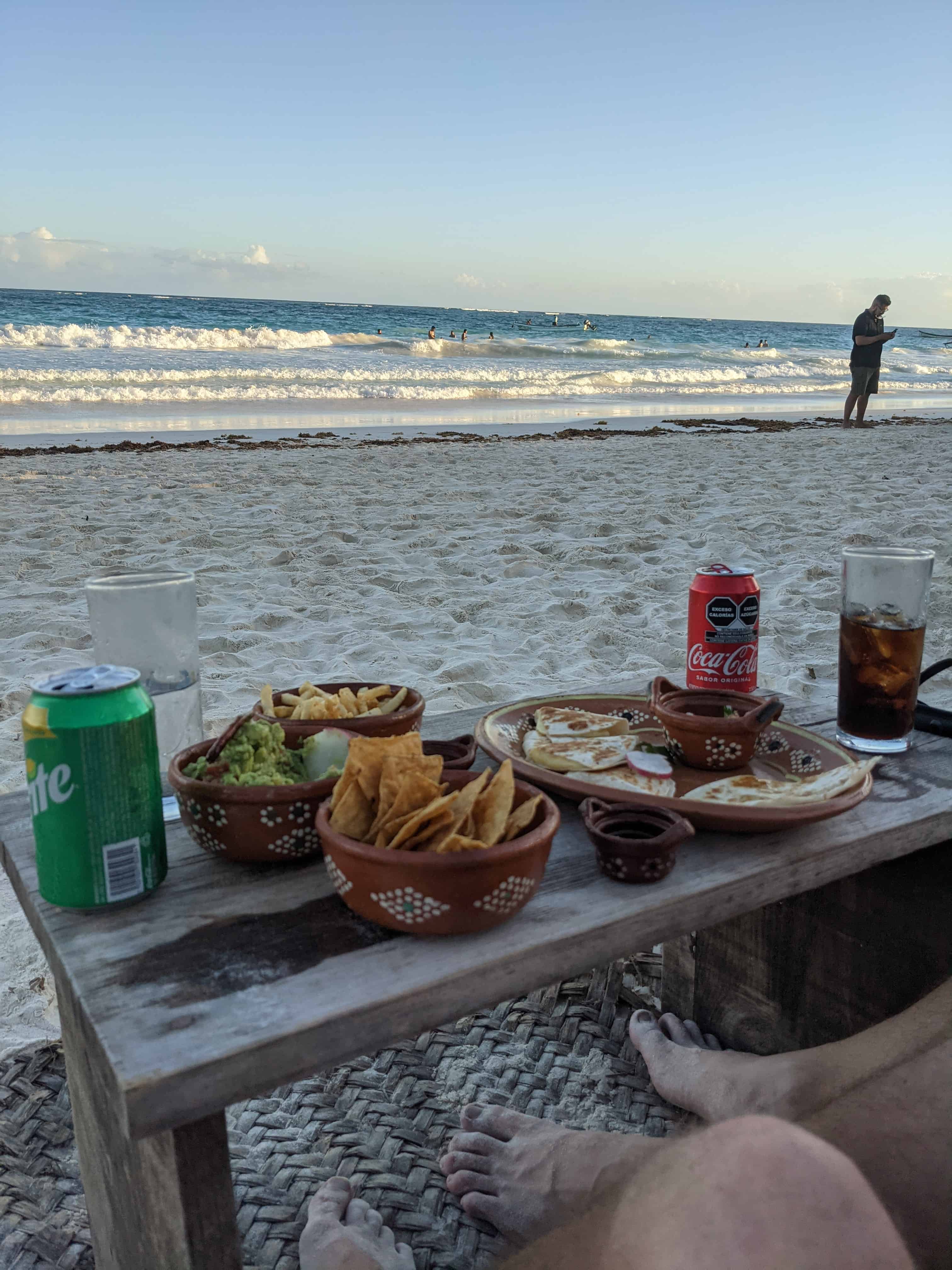beach front restaurant in tulum