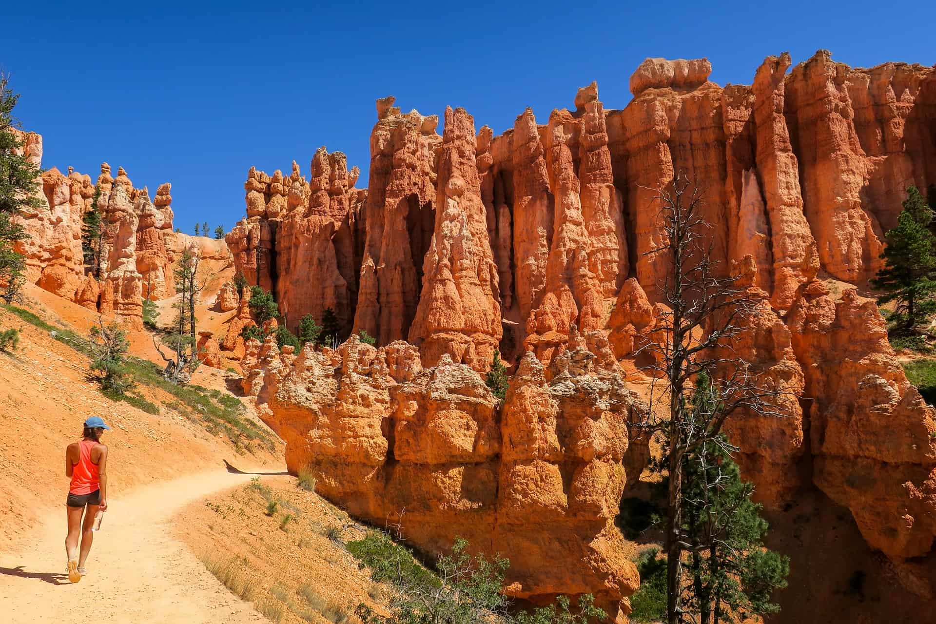 walking trail in bryce canyon
