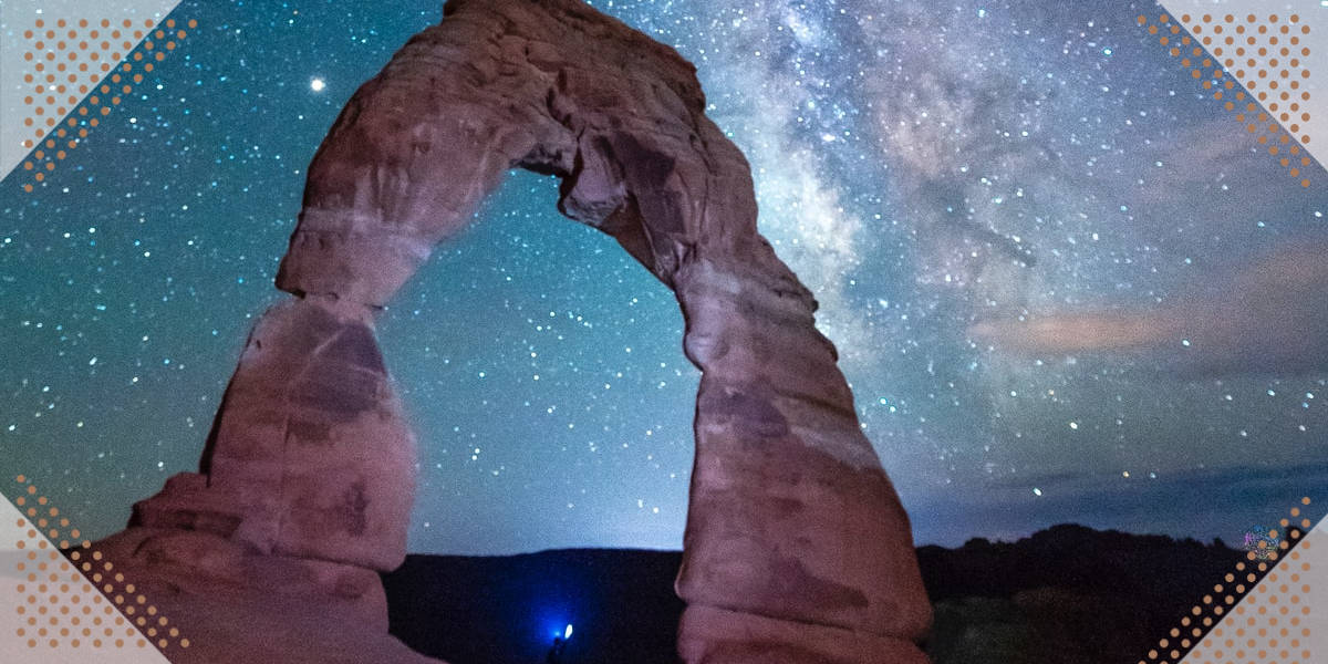 arches at night time